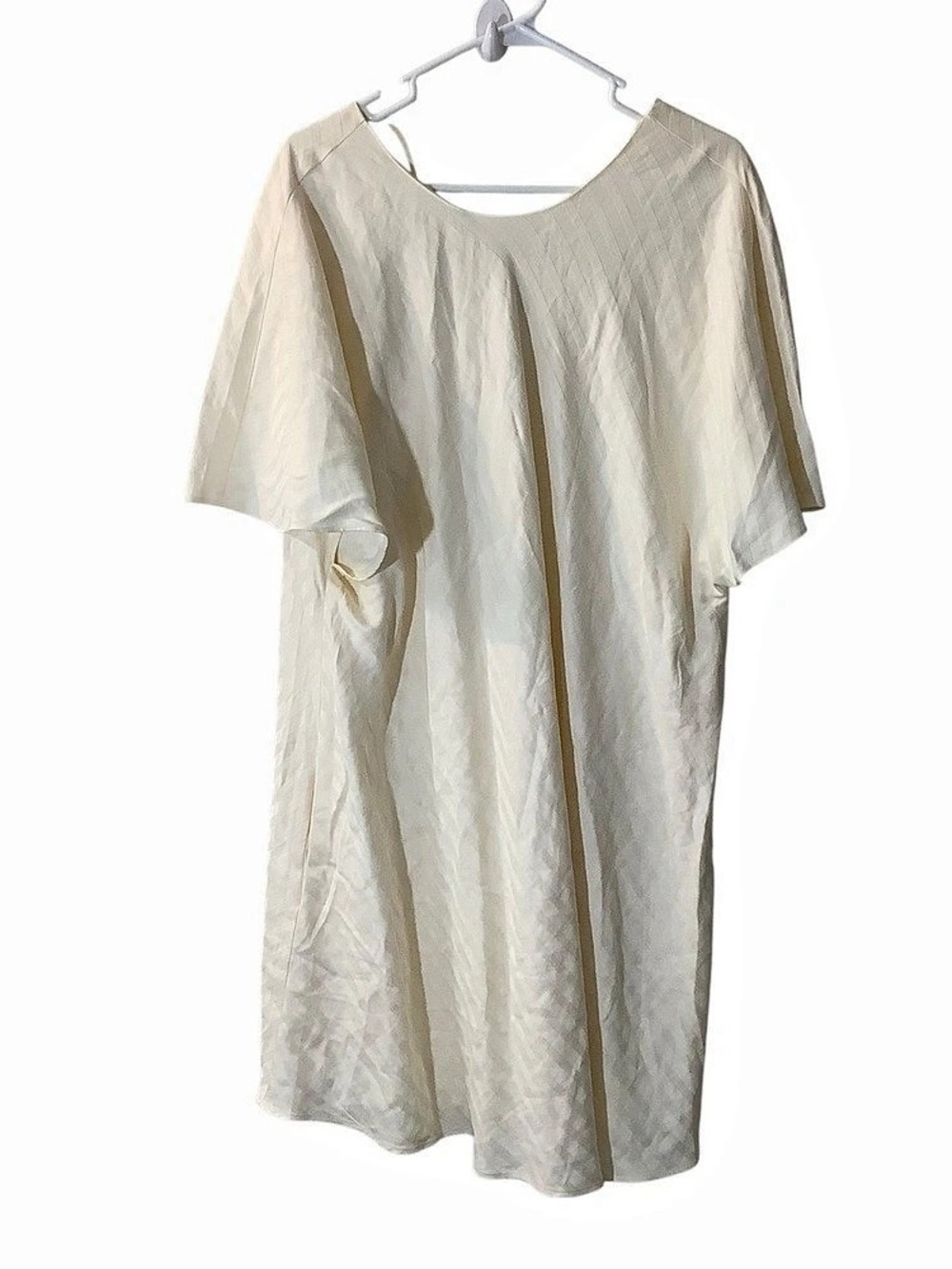 BR Banana Republic 100Mini Dress in Cream Size XL NWT